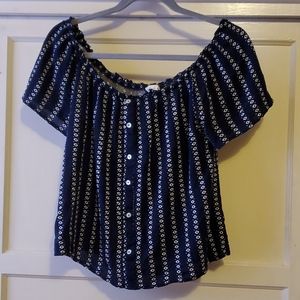 Blue Printed Top
